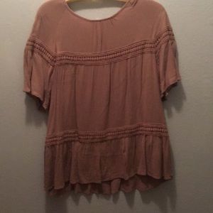 Short sleeve top- beige color
